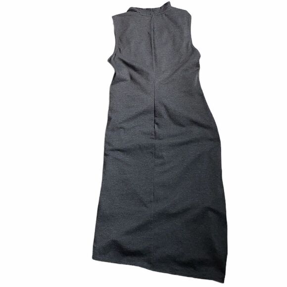 Athleta Gray Sleeveless Mini Dress XS V Neck Wrap Casual - Picture 6 of 8